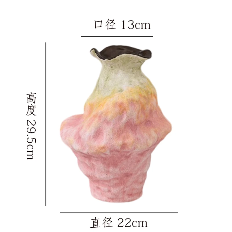 【异形禅意瓶】陶瓷花瓶侘寂风客厅插花花器客厅玄关电视柜装饰摆件