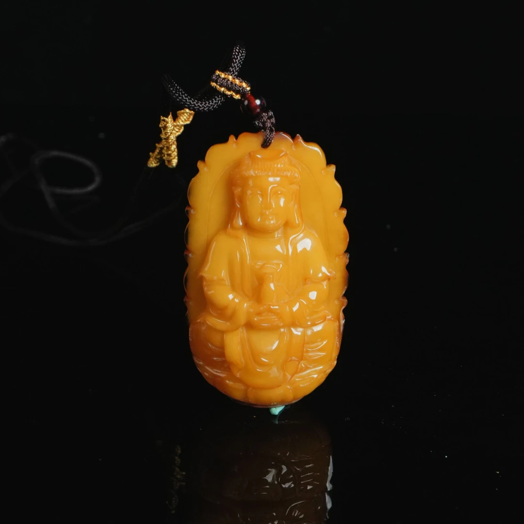 DY-M6602 蜜蜡雕刻-观音 22.99g