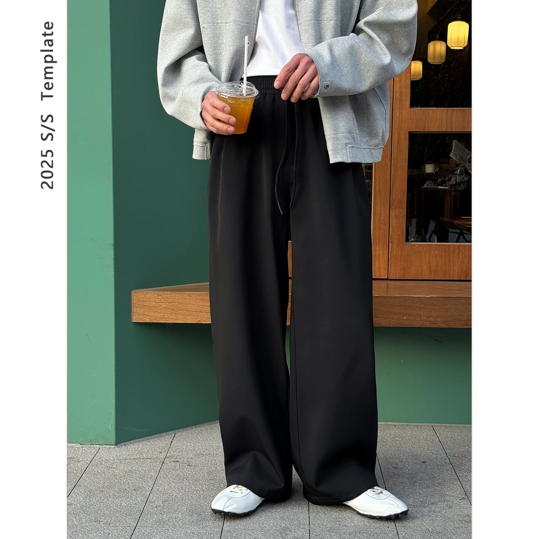 DUPU 25ss “松弛精裁”高质垂感免打理松紧腰设计阔腿休闲西裤