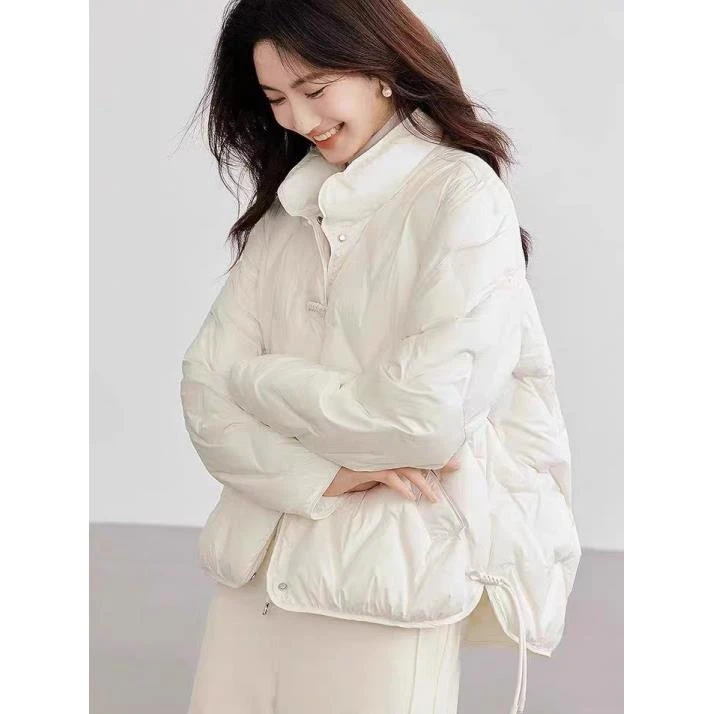 小香风棉服女2024冬新款高级感宽松显瘦新中式盘扣立领外套