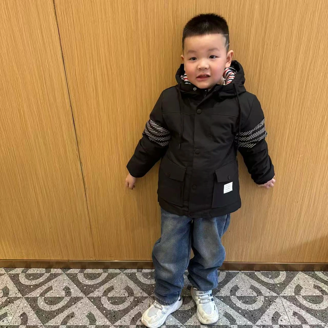 （线下专柜优子壹家）2025新儿童连帽加厚绒羽服滑雪防寒服141721