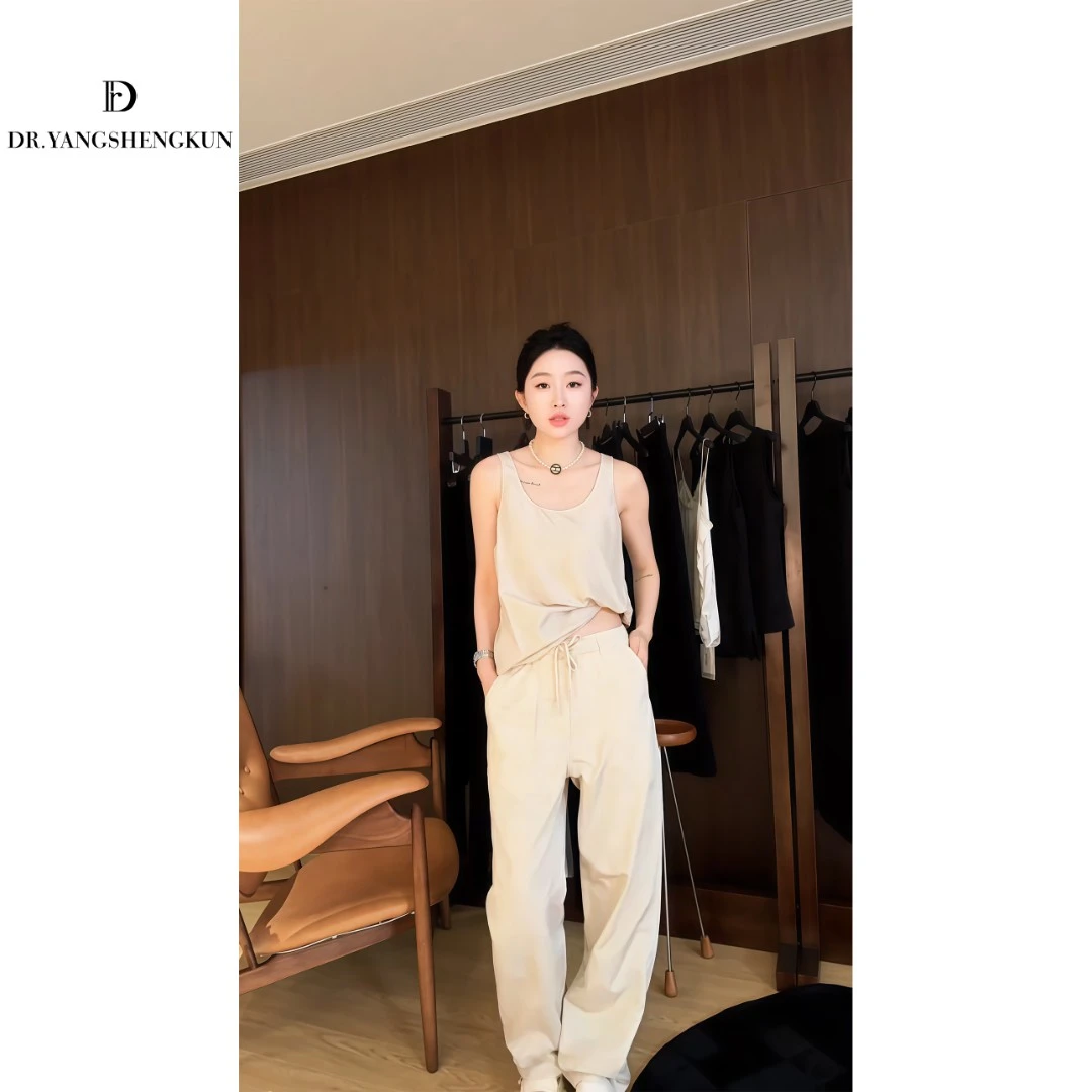 杨圣坤简约百搭束脚裤高腰显瘦休闲裤亲肤舒适女士裤子L2561132