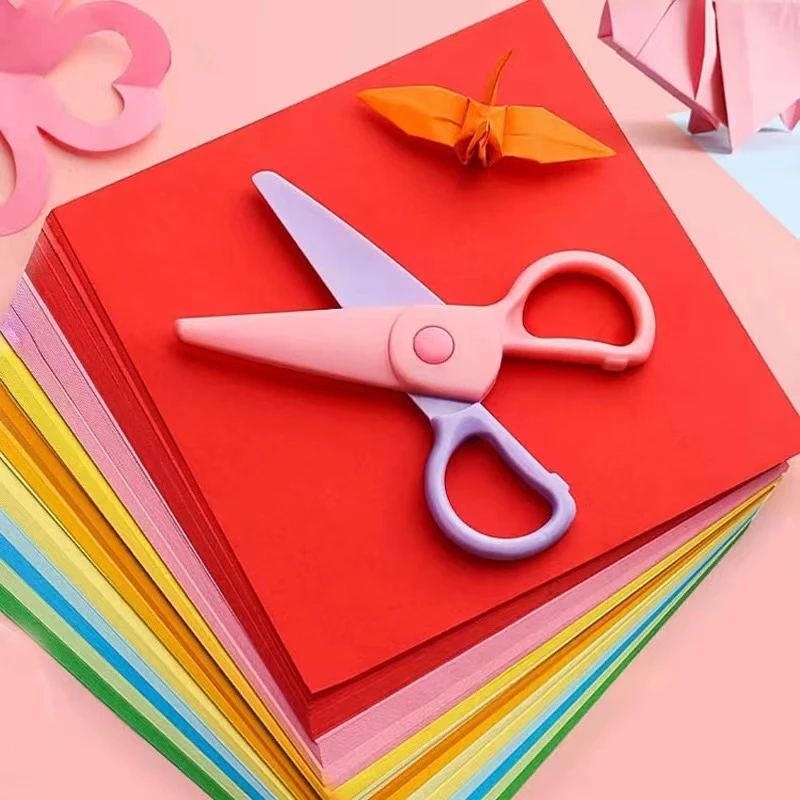 新款儿童安全手工不伤手制作DIY裁剪塑料剪刀R2298