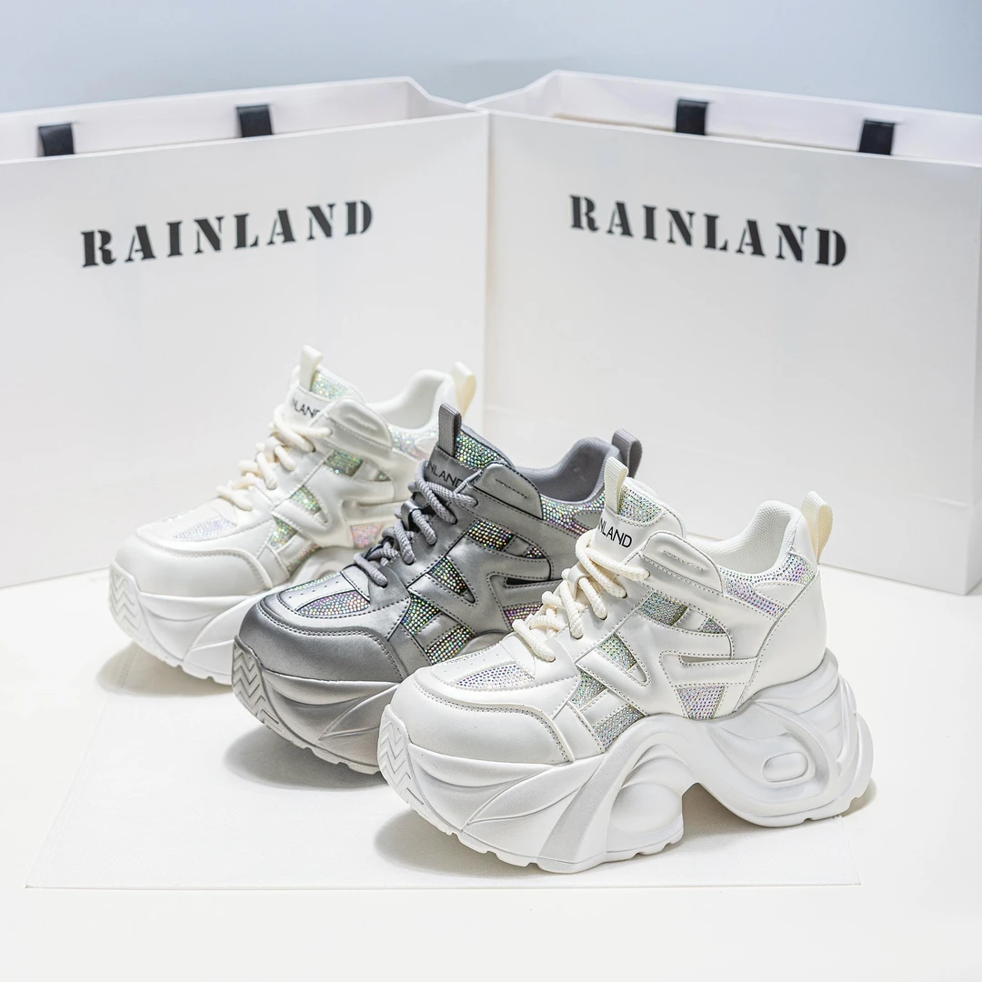 雨土女鞋网红爆款2025春季新款老爹鞋女百搭时尚透气休闲运动鞋子