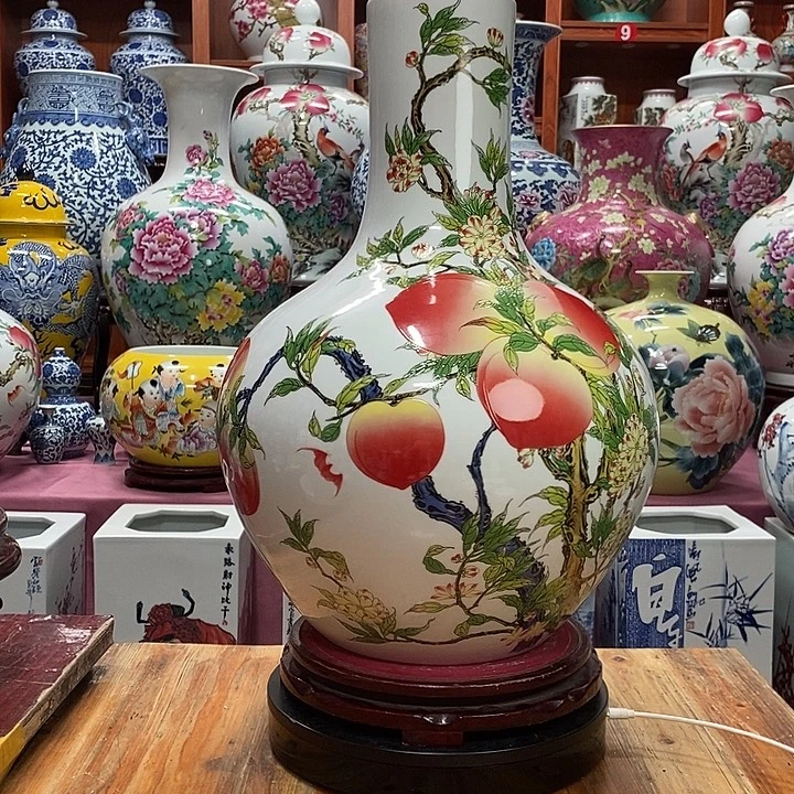 景德镇陶瓷手工手绘花瓶摆件