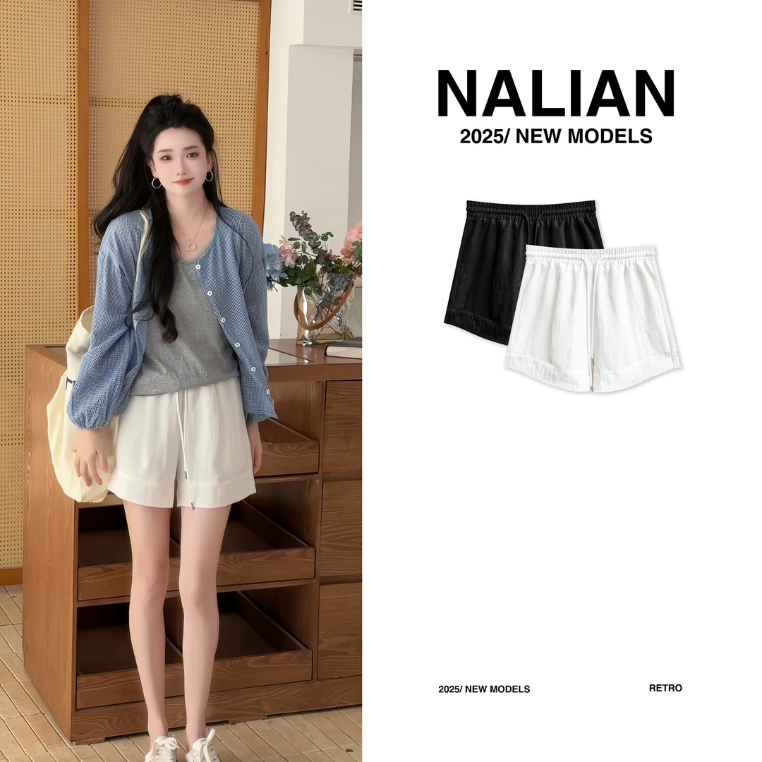 JGCYR2529＃简约松紧腰抽绳短裤2529