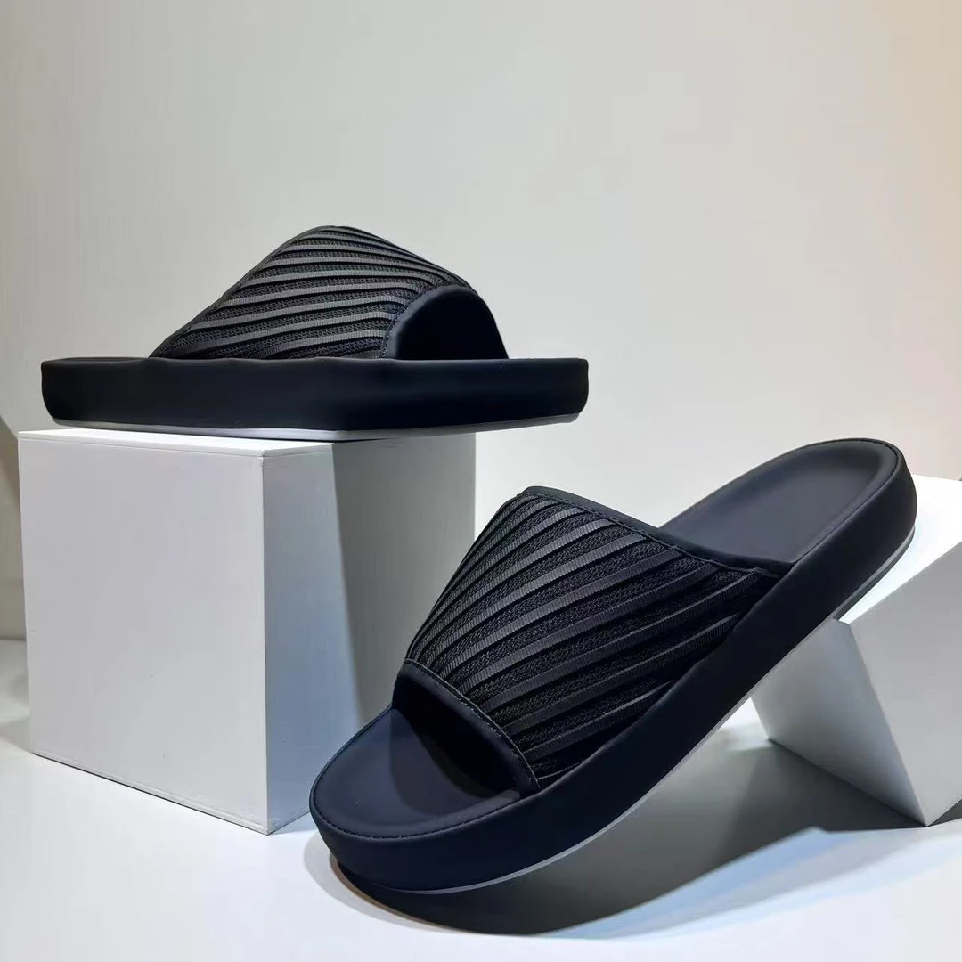 拖鞋男2025夏季新款凉鞋男士时尚简约条纹一字拖鞋防滑轻便沙滩鞋