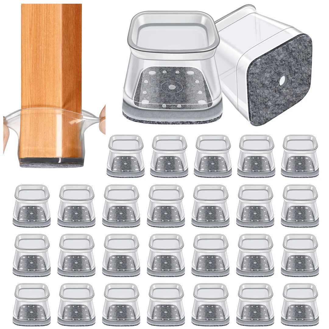 通用型桌椅子静音垫方形脚垫硅胶毛毡凳子保护套防滑脚垫加厚耐磨