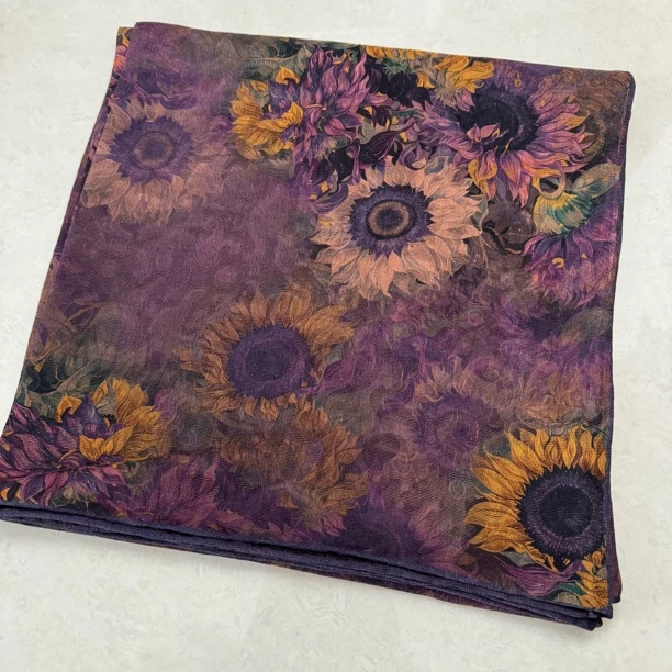 丝纡---向阳而生 四经绞萝香云纱桑蚕丝围巾披肩135cm