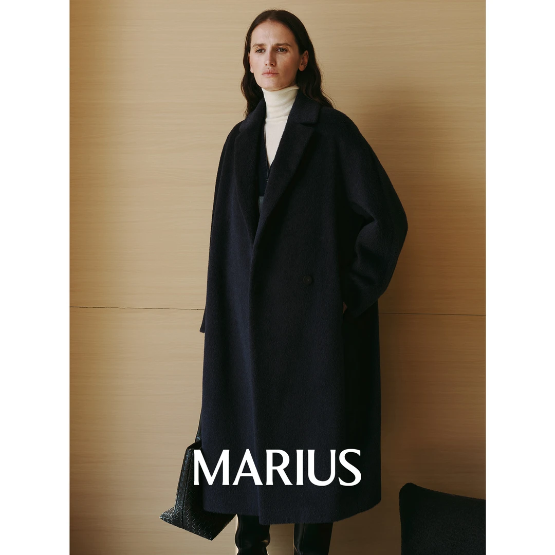 MARIUS"机场大衣"【双11好物】意大利羊毛低调微茧型翻领长大衣