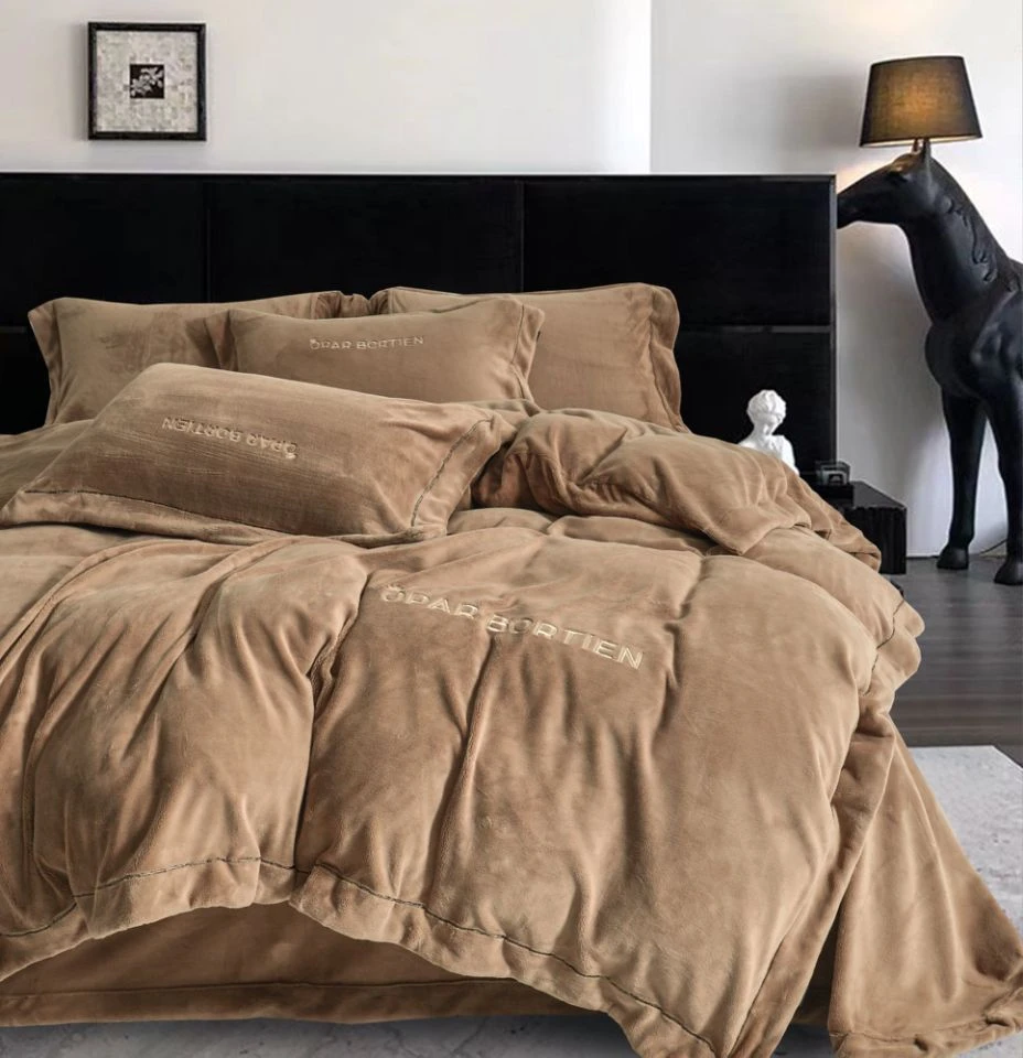 铭哥-【欧派黑金】270克升级有机氧绒加厚高克重抗静电保暖四件套