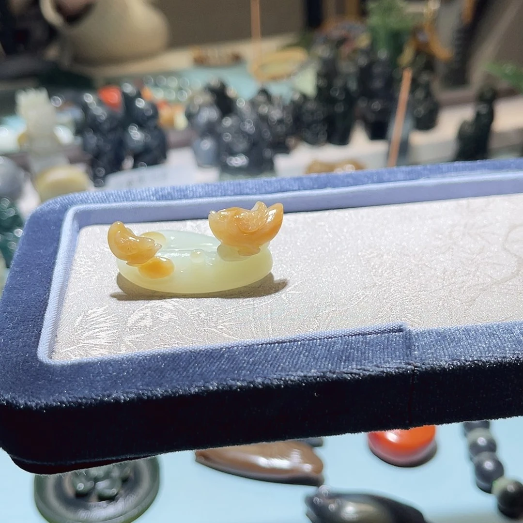 和田玉未镶嵌摆件加官晋爵