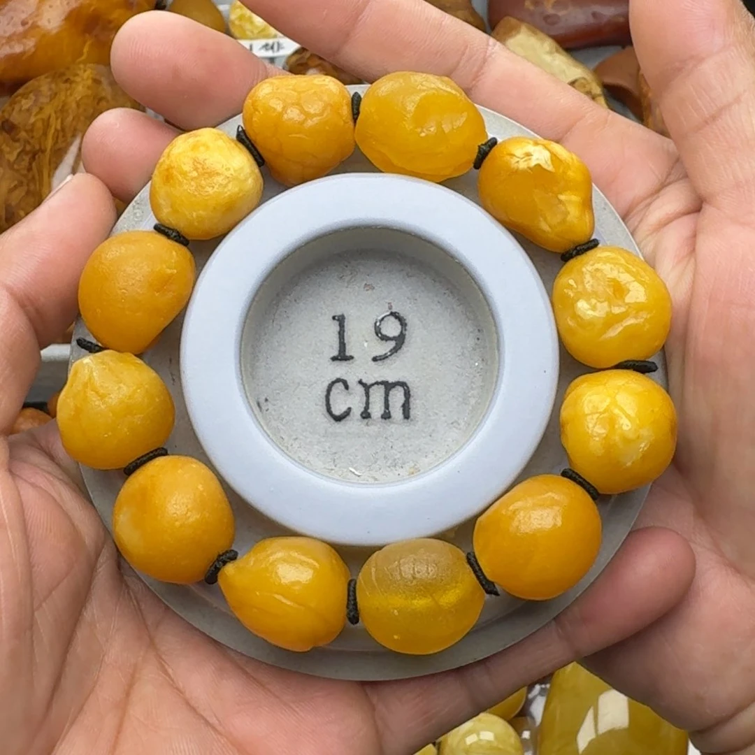 未镶嵌蜜蜡珠宝奇石天然蜜蜡海飘手串