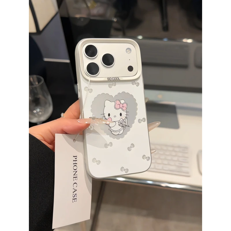 天使镂空KT适用苹果17p手机壳16pm彩银华为p80荣耀防摔oppo小米17