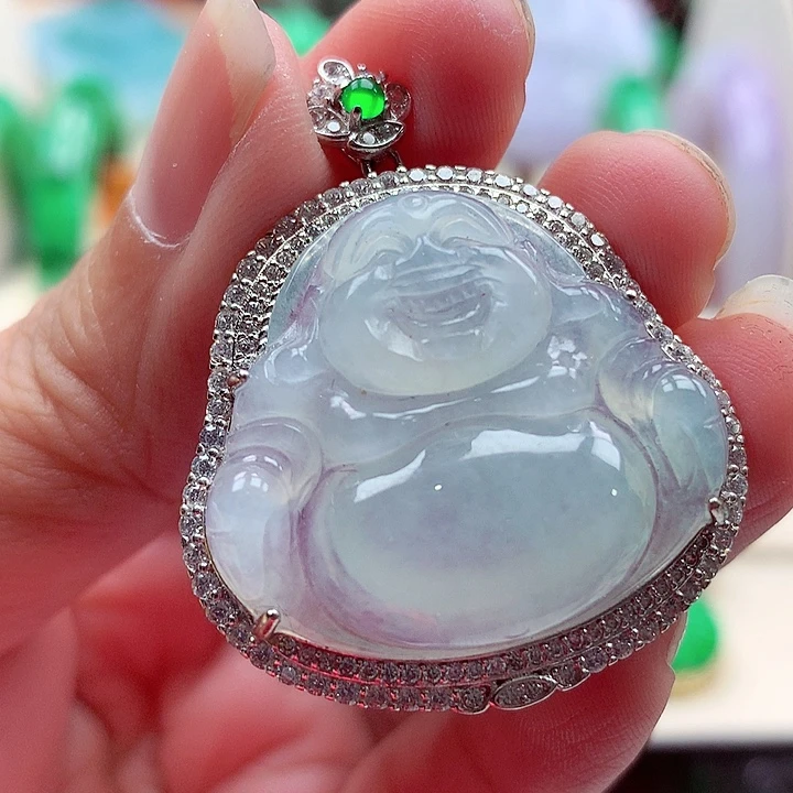 翡翠银S925镶嵌颈饰翡翠
