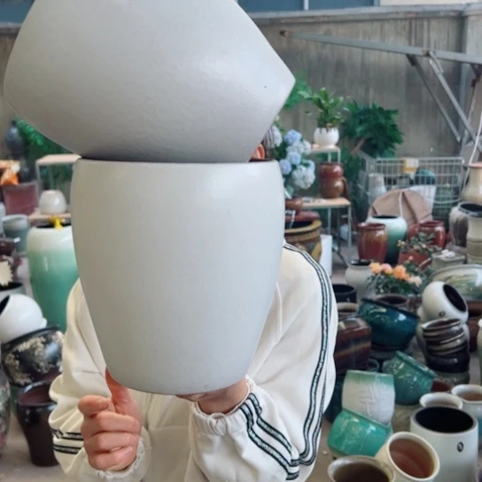 紫砂花盆高20口18/————