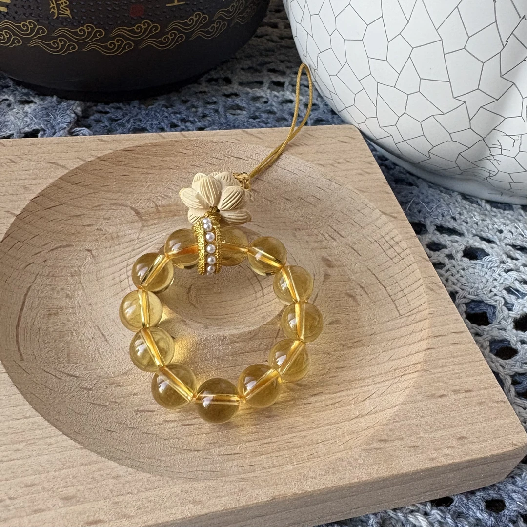 新【普陀山国营官方】爆款黄水晶手机挂-904