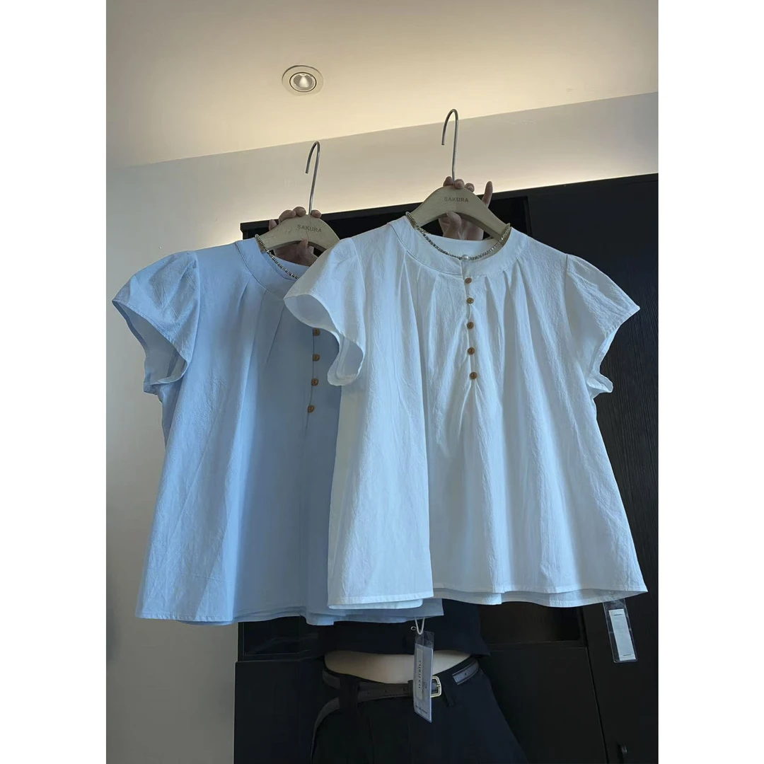 璎婲sᴀᴋᴜʀᴀ【丹宁笔记】车媛夏款气质显瘦减龄拼接蕾丝牛仔背心衬衫