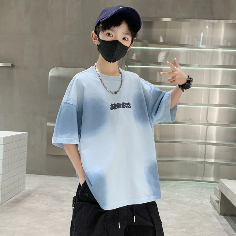 男童夏装短袖新款儿童装夏季洋气半袖中大童帅气韩版潮流潮款t恤8