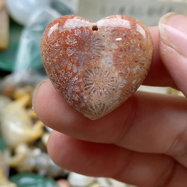 硅化珊瑚（珊瑚玉）未镶嵌颈饰