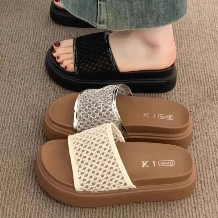 夏休闲款法式拖鞋女新款配裙子仙女风拖鞋T8516