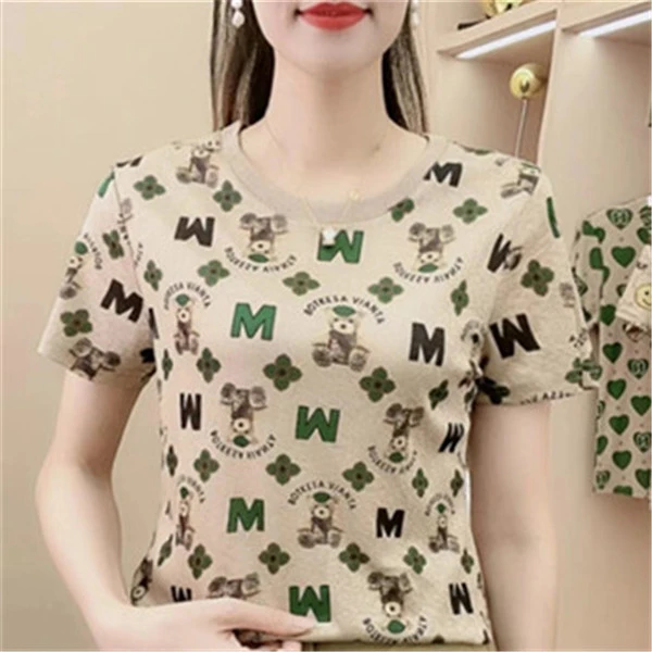 夏季新款小熊图案短袖上衣