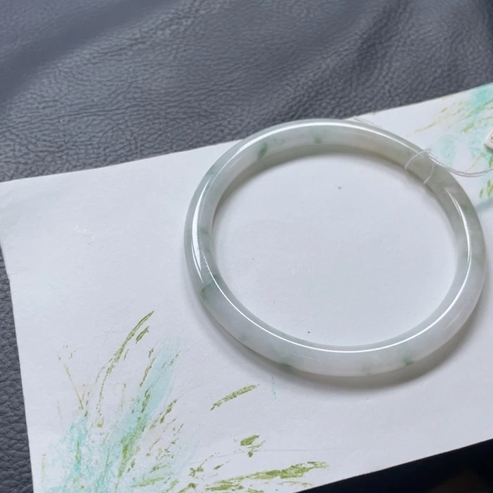翡翠未镶嵌手镯叮当镯漏 纹
