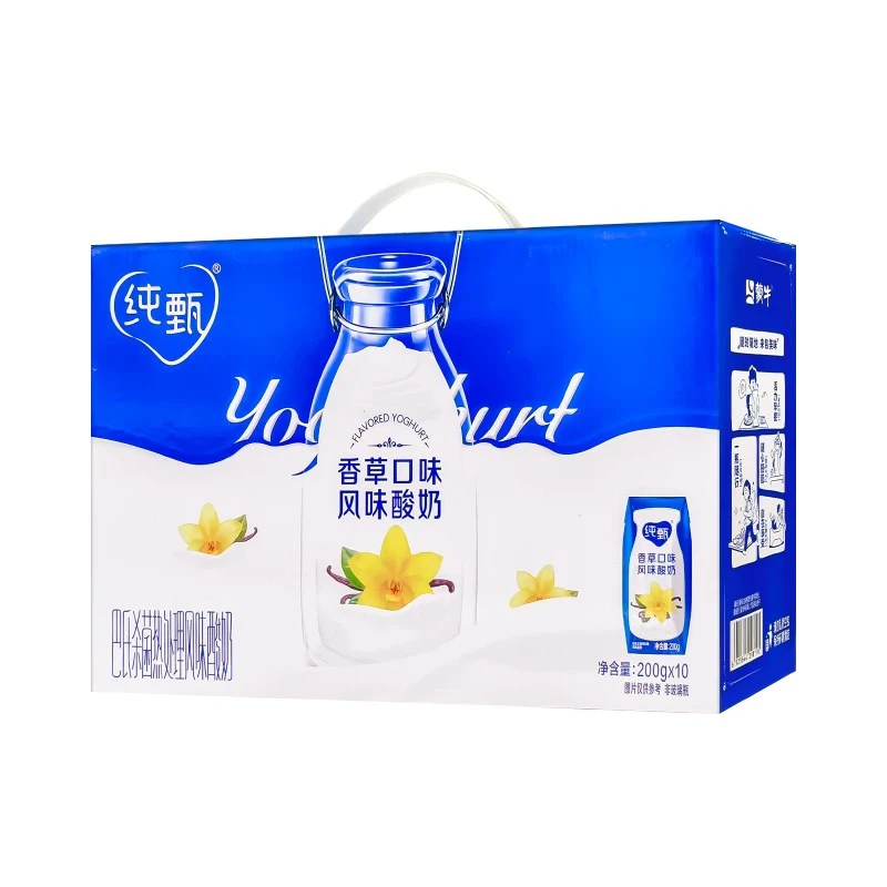 【9月生产】纯甄香草口味风味酸奶200g×10盒装