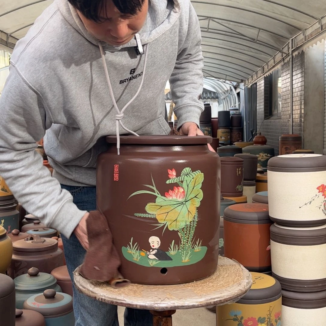 紫砂茶叶罐20龙头款