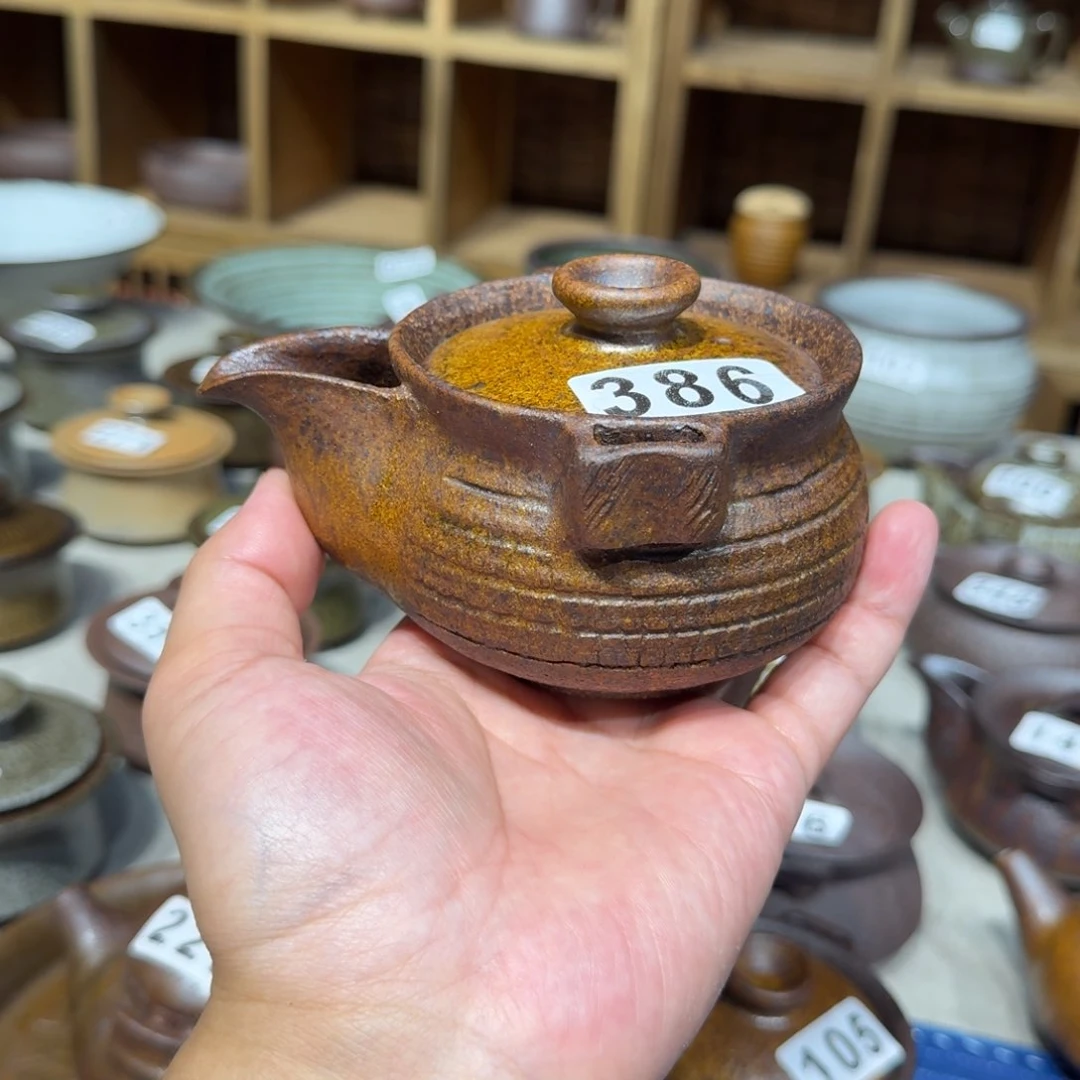 故***乡粗瓷茶具素胎无釉盖碗