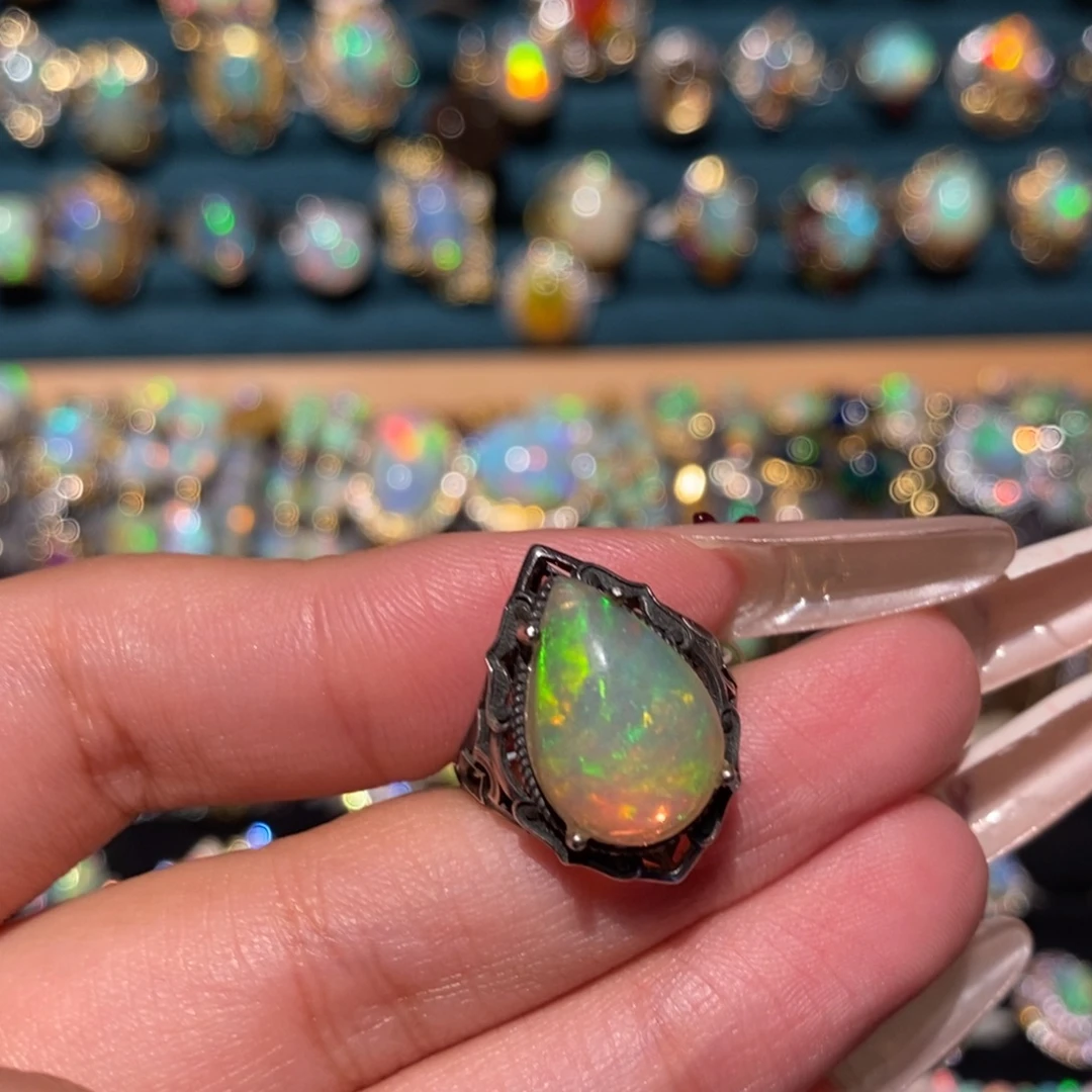 欧泊银S925镶嵌戒指