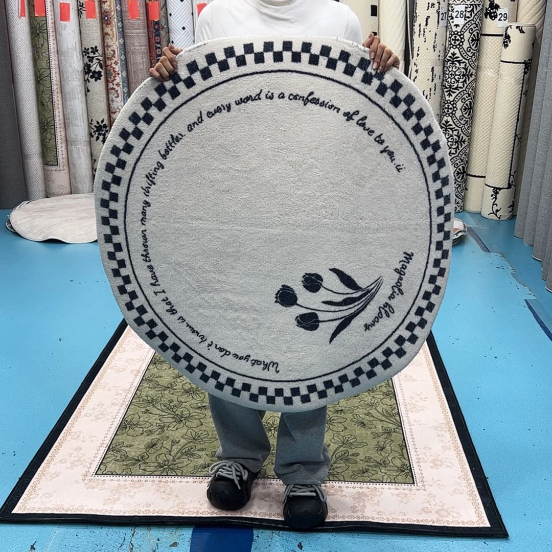 混纺加厚棉布底仿羊绒直径一米圆全新特价福利