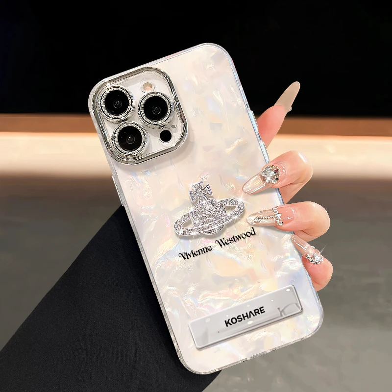 西太后公仔适用苹果15华为vivo/oppo小米iPhone精孔贝壳纹手机壳