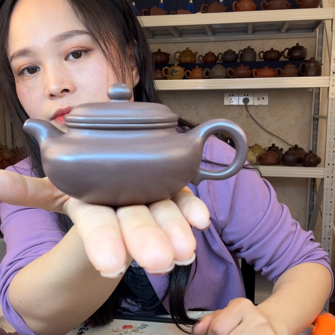 小***子茶壶紫砂精工制作微暇
