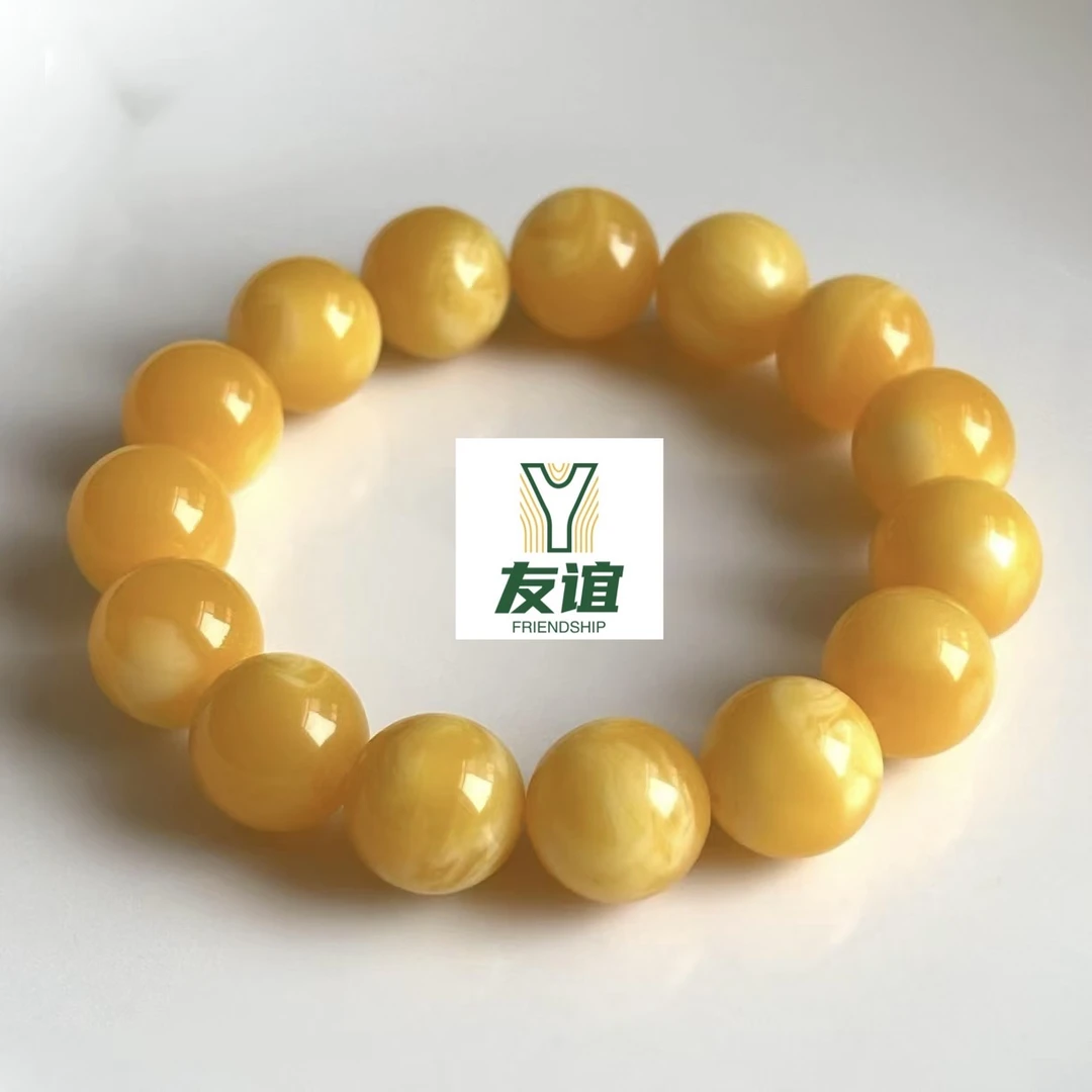 精品俄黄单圈(14mm)手串-16颗