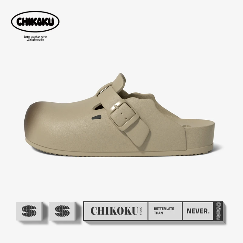 chikoku可爱卡皮巴拉勃肯鞋女包头半拖鞋外穿休闲懒人套脚勃肯鞋