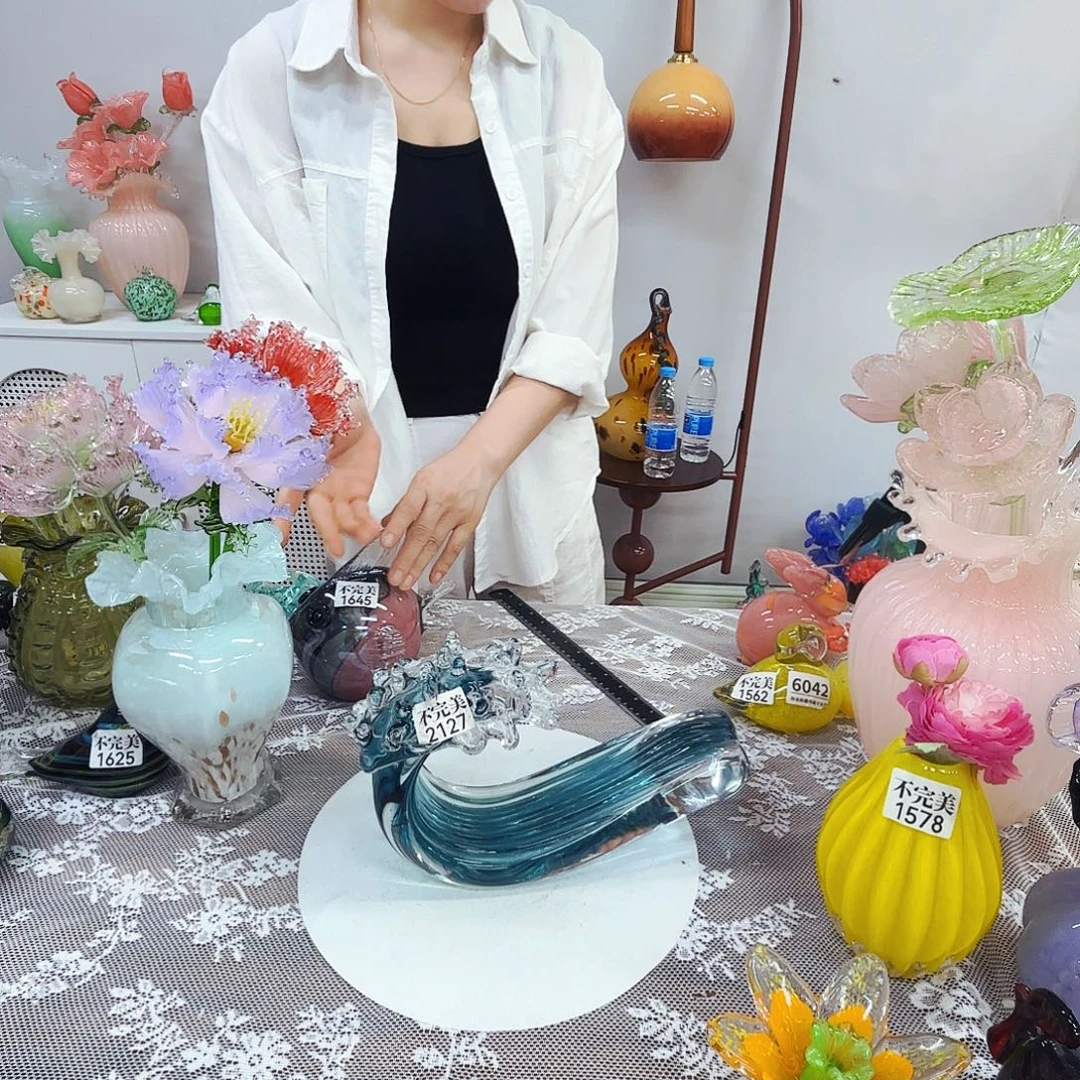 2127不完美琉璃花瓶花器艺术品