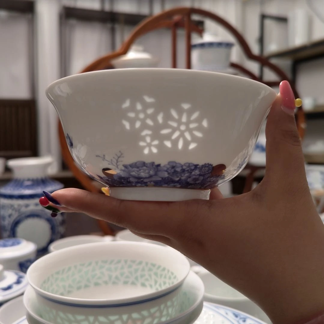陶瓷花蔓5寸饭碗一个