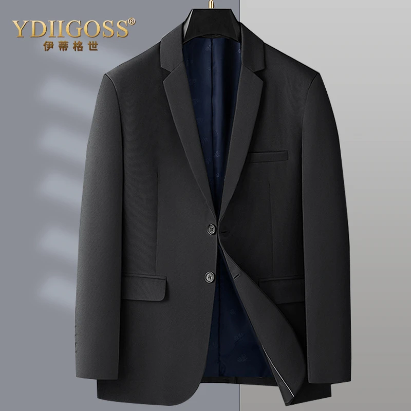 YDIIGOSS秋季男士西装商务高级感单西外套宽松休闲免烫西服正装