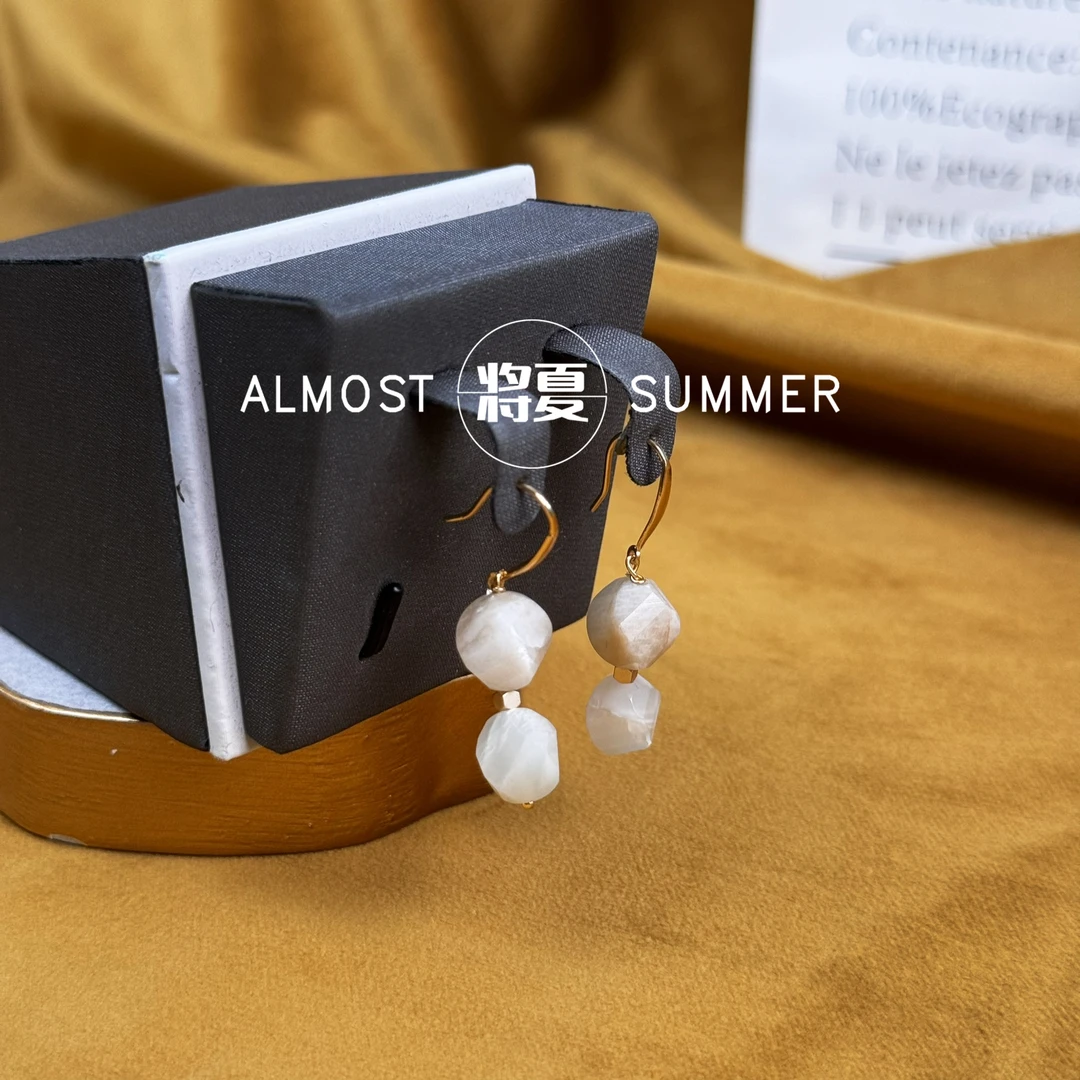 925银耳饰 【汉白耳钩】将夏