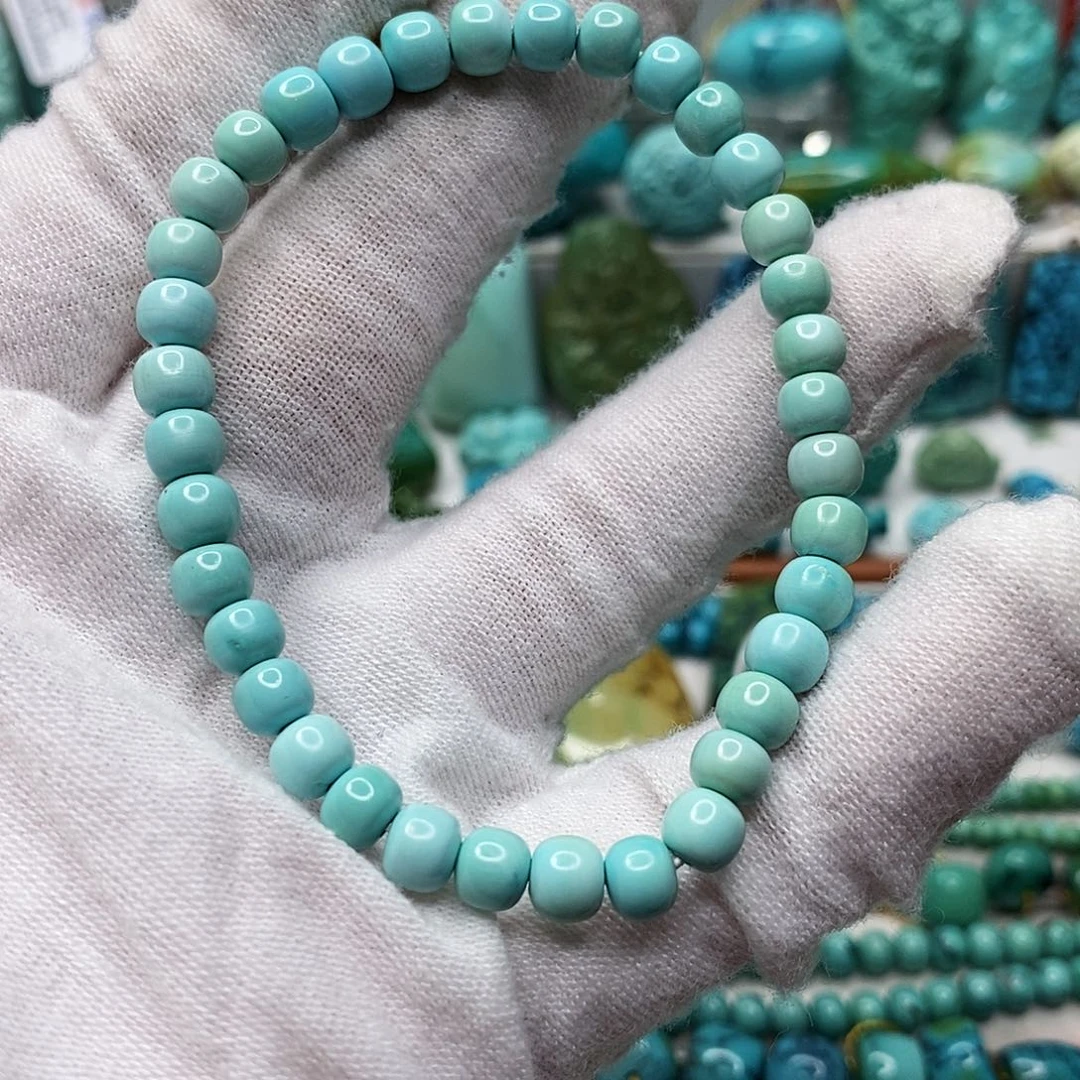 战***神绿松石未镶嵌天然原矿 带武汉地大证书