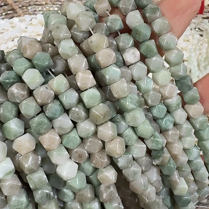 玛瑙/玉髓合金珠宝半成品一条6mm切面桶珠
