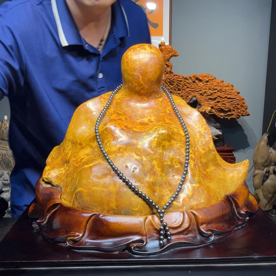 用***8北丹石佛奇石摆件的