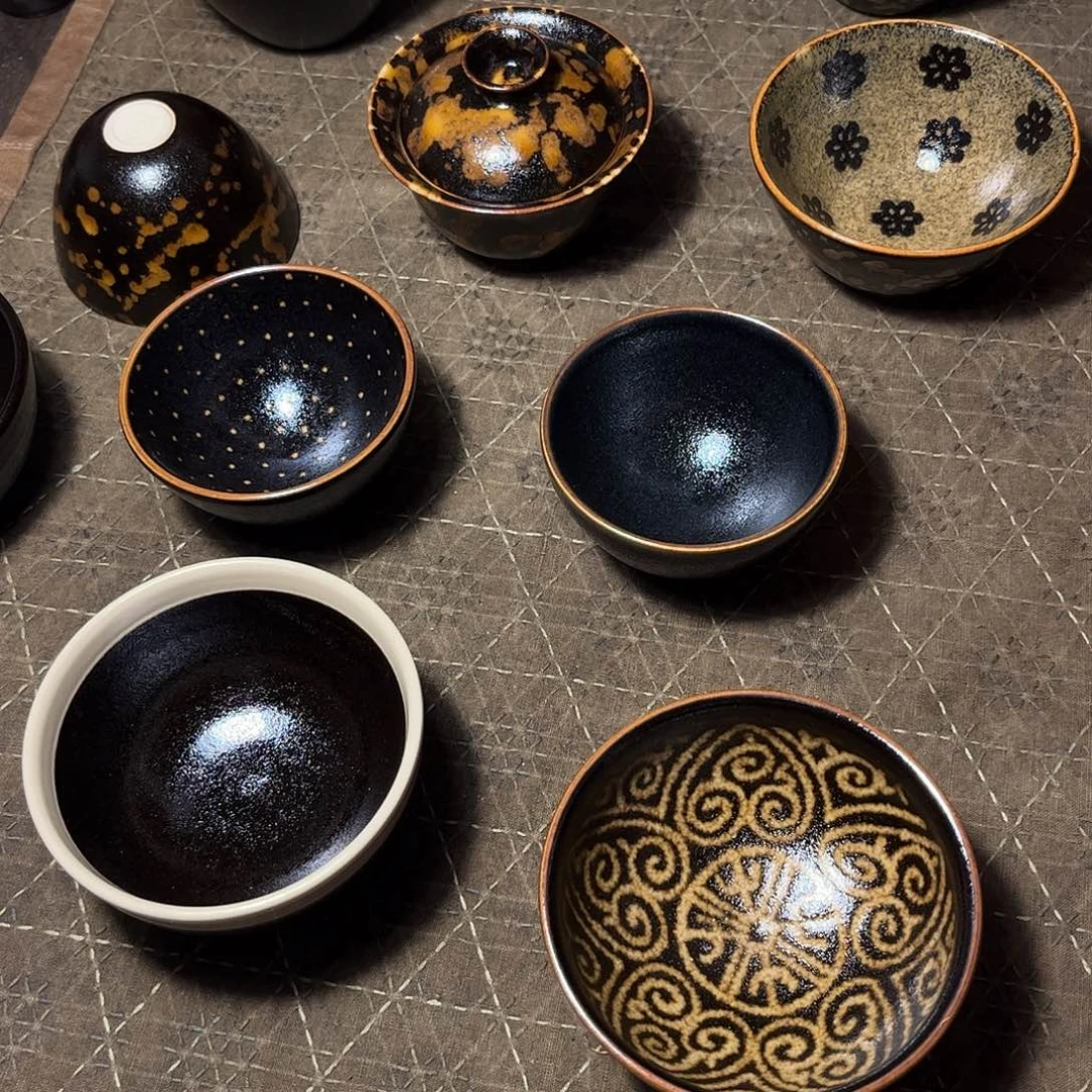 梁***晴茶盏吉州窑手工杯