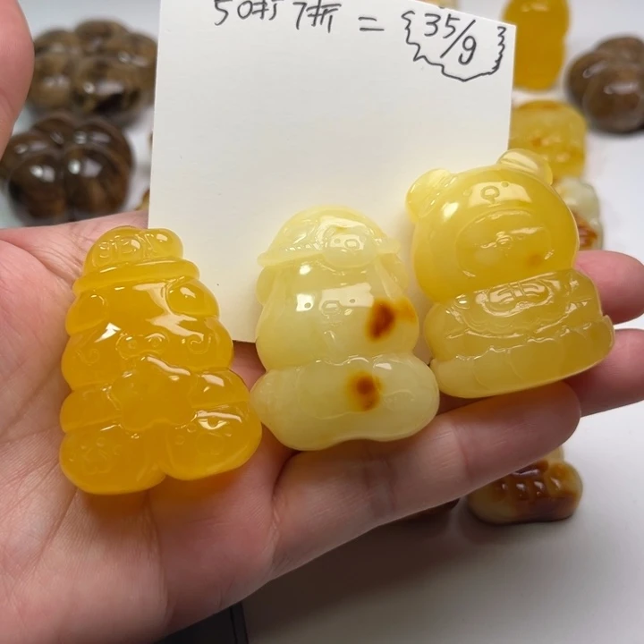 琥珀颈饰未镶嵌琥珀蜜蜡