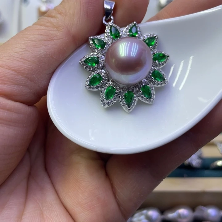 淡水珍珠吊坠(不含链)合金