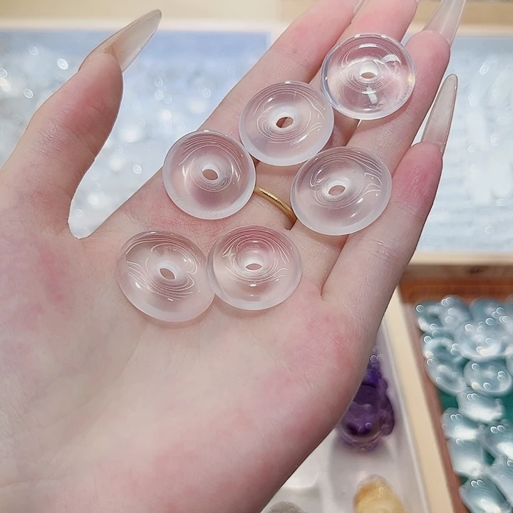 未镶嵌颈饰水晶平安扣多样随机发一颗