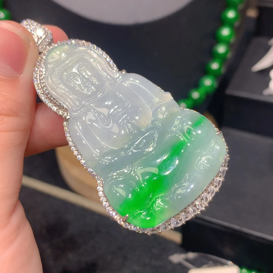 翡翠银S925镶嵌颈饰
