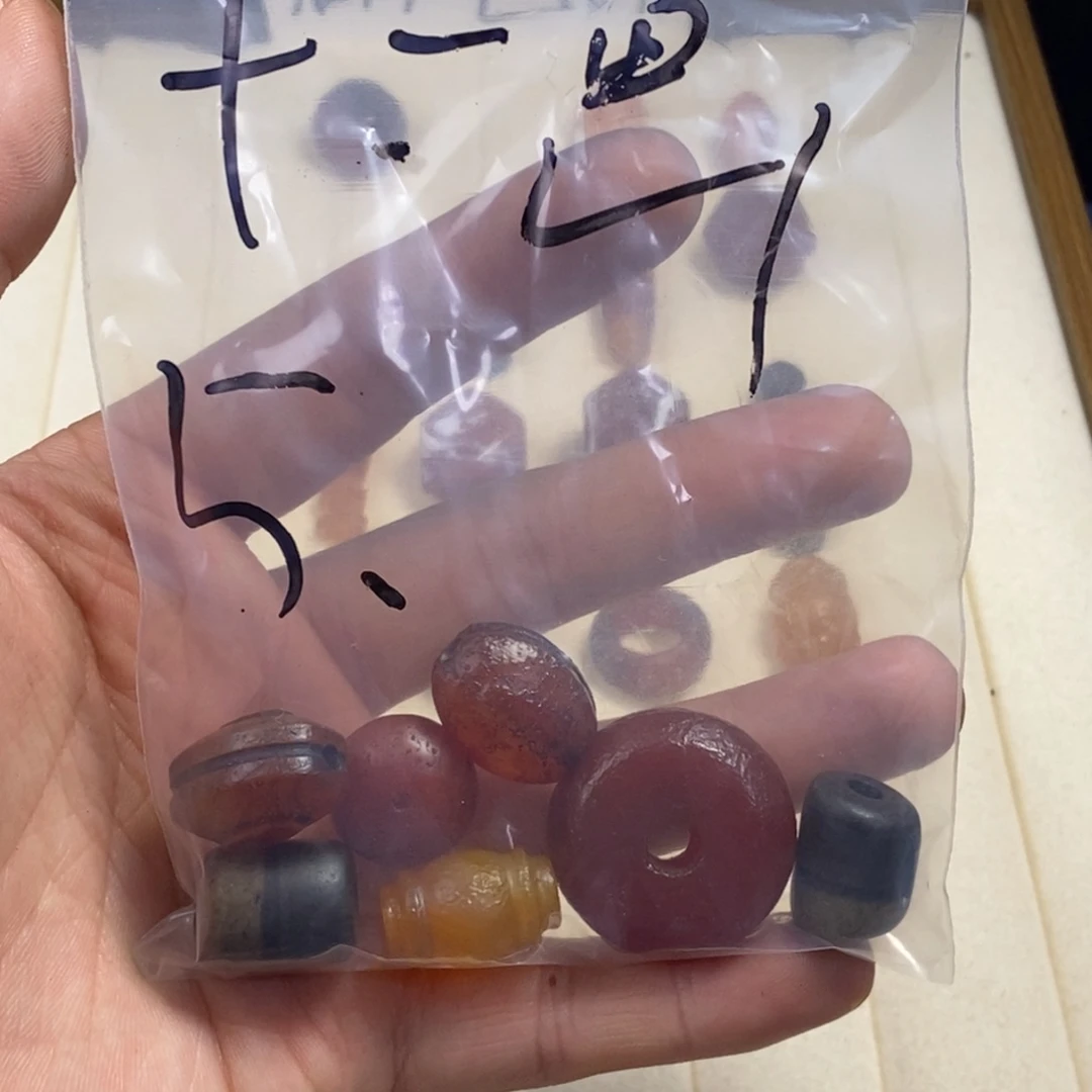 十***画玛瑙/玉髓未镶嵌颈饰