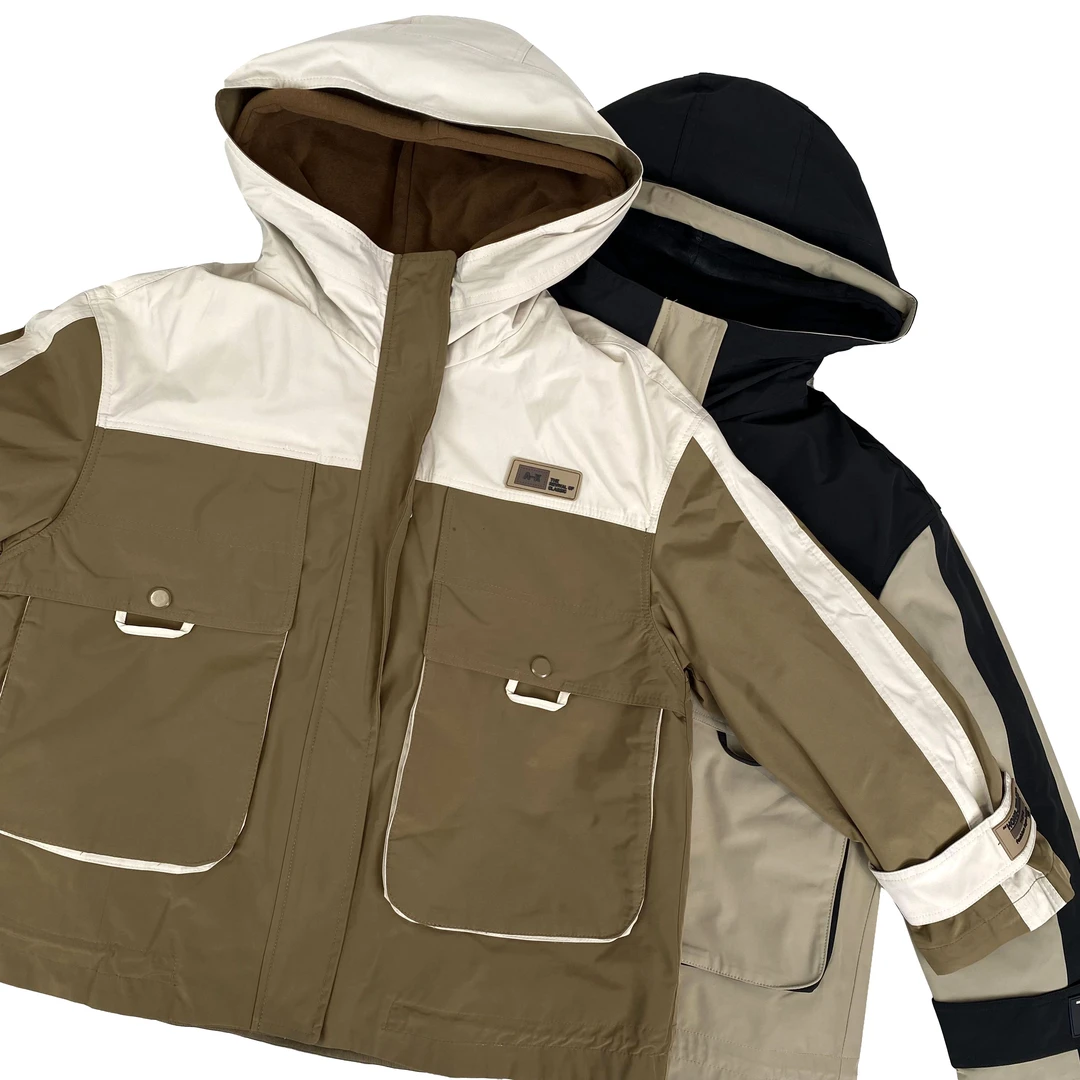 2024新款外套冲锋衣防风保暖棉服两件套连帽休闲百搭P95